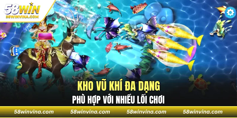 Kho vũ khí đa dạng, phù hợp với nhiều lối chơi